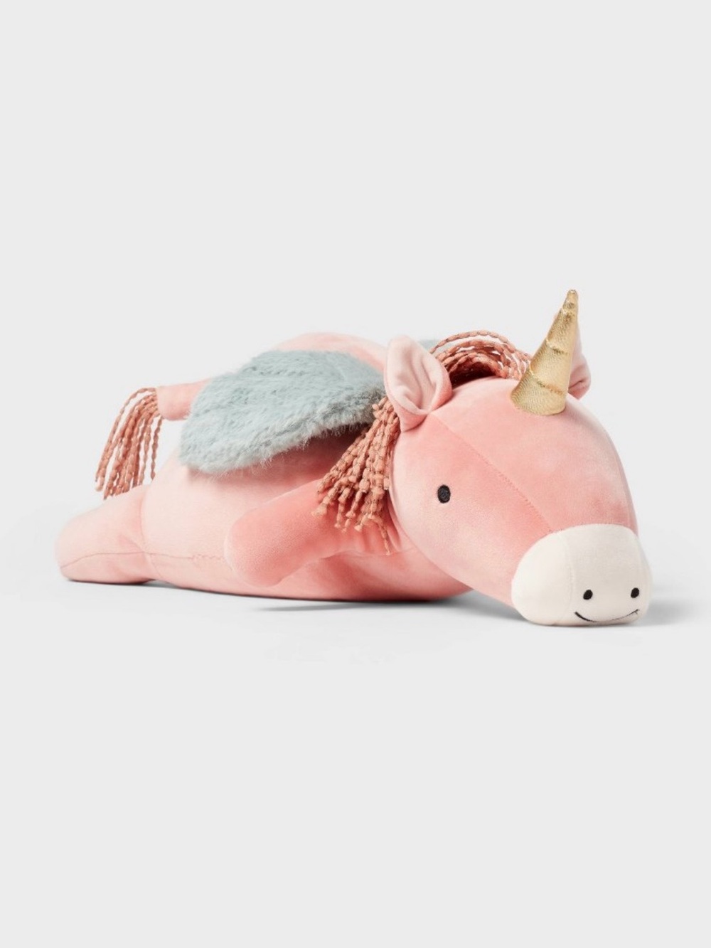 Pegasus Unicorn Horse Weighted Plush Kids Throw Pillow Pink Pillowfort NEW Gift